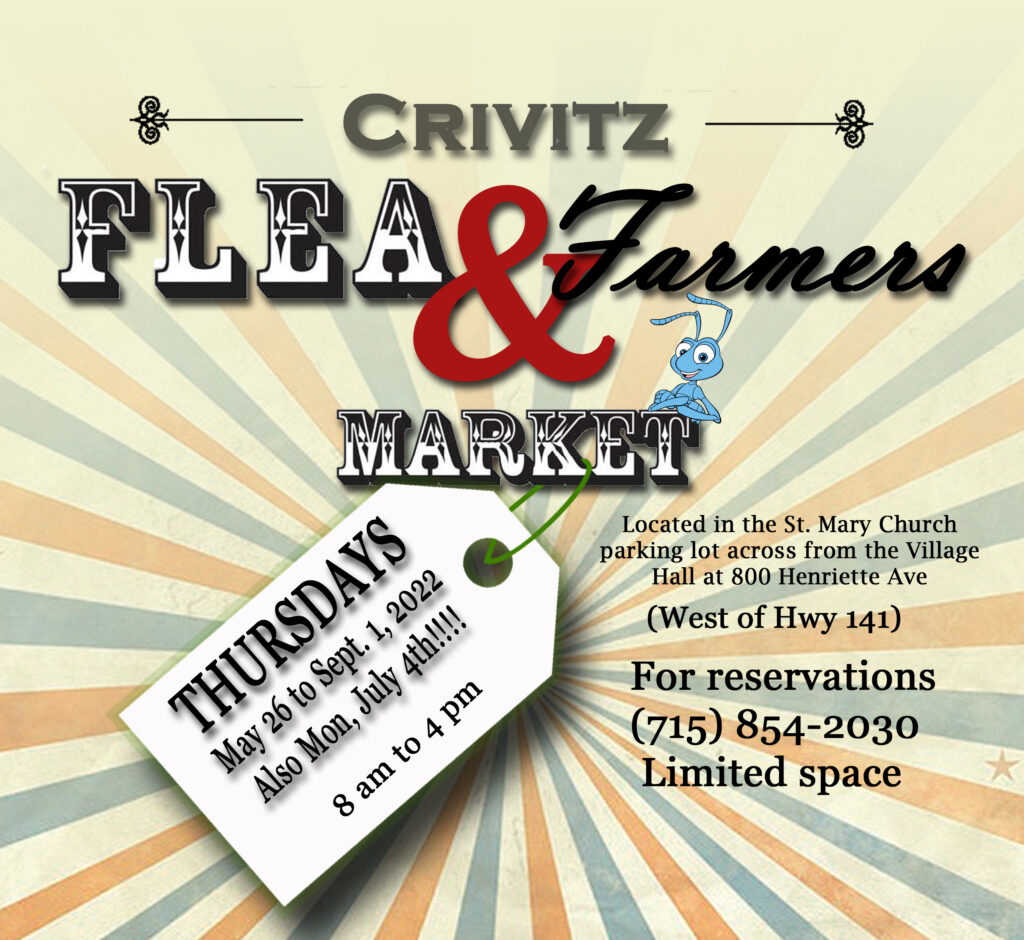2022 Crivitz Flea Farmers Market Flyer
