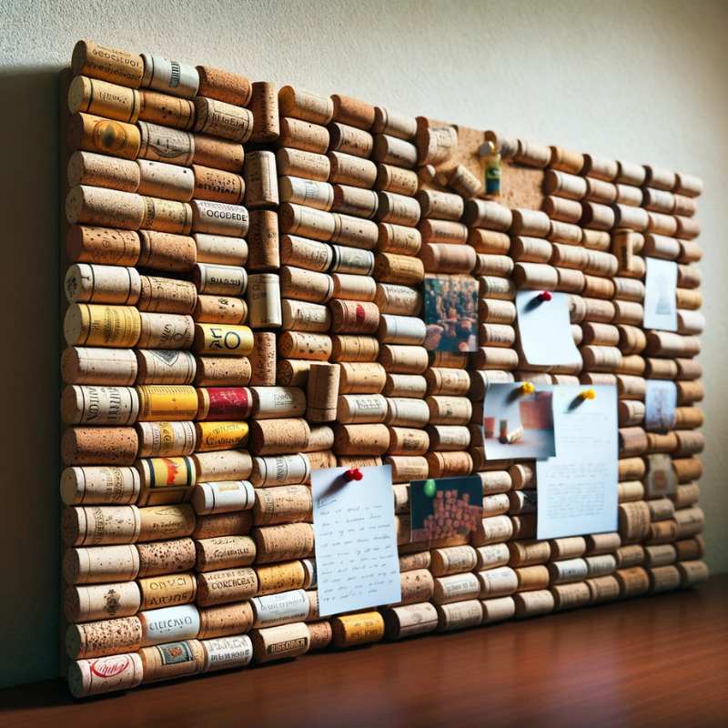 Flea Market Finds Repurposed Wine Cork Bulletin Board