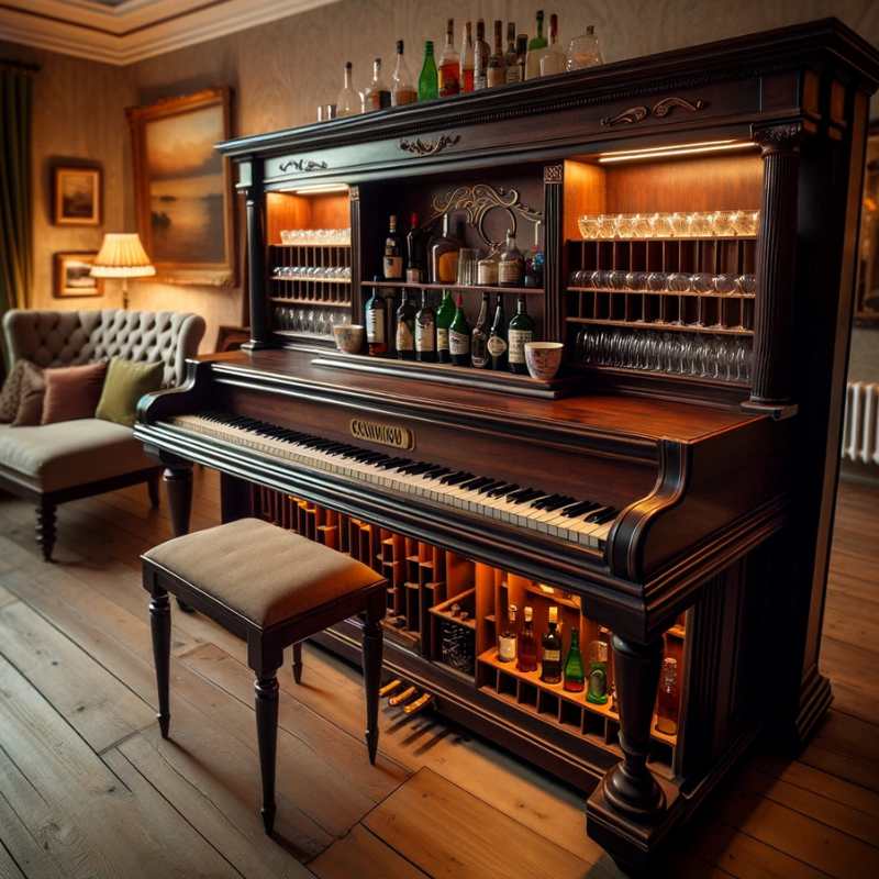 Upcycled Piano Bar